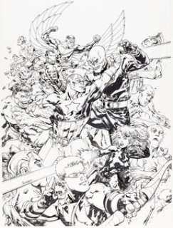 Tom Raney Avengers Vs #1 Cover Original Art (Marvel, 2015).