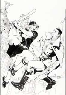 Terry Dodson and Rachel Dodson Bombshells United #11 Cover Original Art (DC, 2018).
