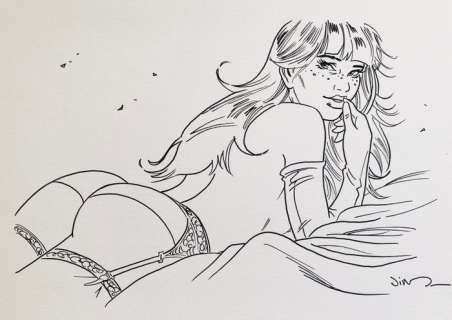 Jim Terrasson | Jim Terrasson - “Marie - Une nuit à Rome” - Illustrazione originale #1 | Catawiki