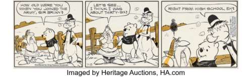 Richard Moore Winnie the Pooh Daily Comic Strip Original Art dated 7-15-81 (King Features Syndicates, 1981).