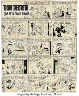 Francisco Ibanez Tio Vivo #270 Don Pedrito Complete 1-Page Story Original Art (Editorial Bruguera, 1966).