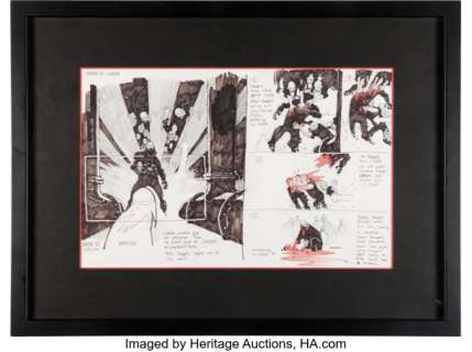 Blade II (New Line, 2002), Mike Mignola - Death of Chupa Original Storyboard Art. | Heritage