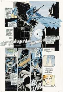 Lynn Varley Batman: The Dark Knight #1 Story Page 40 Production Color Original Art (DC, 1986).