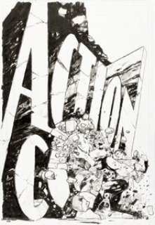 Clay Mann Action Comics #962 Superman vs. Doomsday Cover Original Art (DC, 2016).