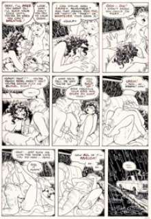 Reed Waller Bizarre Sex #10 Omaha the Cat Dancer Story Page 3 Original Art (Kitchen Sink Press, 1982).