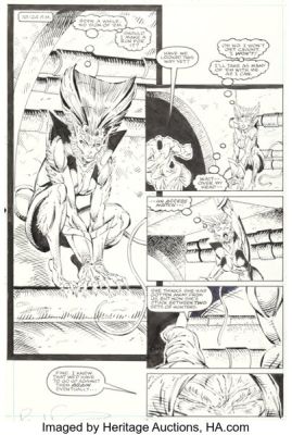 Rob Liefeld and Bob Wiacek The New Mutants #87 Stryfe First Appearance Story Page 13 Original Art (Marvel, 1990). | Heritage