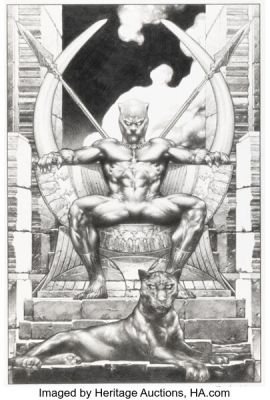 Jay Anacleto Black Panther #4 Variant Cover Original Art (Marvel, 2016).