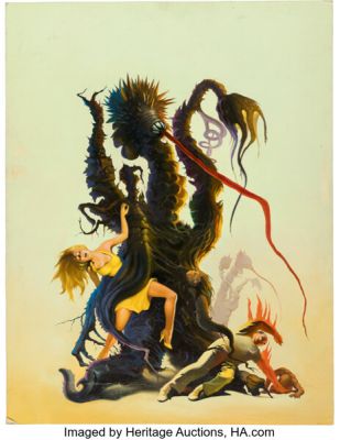 Ken Kelly Famous Monsters of Filmland #116 The Day of the Triffids Cover Painting Original Art (Warren, 1975).