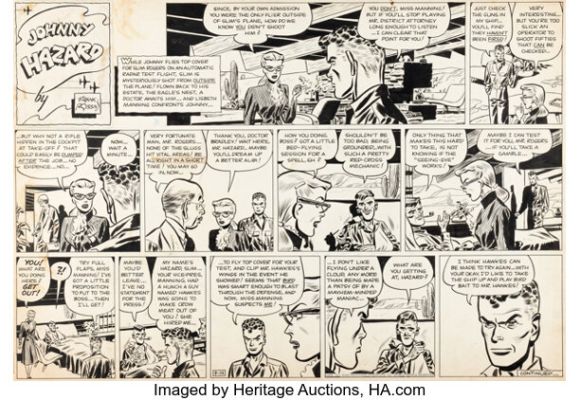 Frank Robbins Johnny Hazard Sunday Comic Strip Original Art dated 9-14-47 (King Features Syndicate, 1947). | Heritage