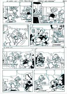 Ignasi Calvet Estéban, Frank Jonker | Uncle Scrooge H 2021-160 - De verdwenen euro - Original page by Esteban - ink+pencil - page 2 - (2021/2022) | Catawiki