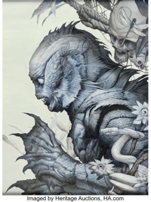 Dan Quintana The Creature from the Black Lagoon Painting Original Art (Sideshow Collectibles/Universal, 2025). | Heritage