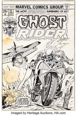 Gil Kane and Tom Palmer Ghost Rider #12 Cover Original Art (Marvel, 1975). | Heritage