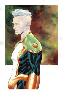Mike McKone - Marvel Boy Watercolor Noh-Varr