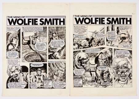The Mind of Wolfie Smith: 2 consecutive original artworks (1979) by… | Comic Book Auctions ltd