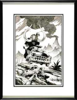 Mark Schultz - "Scenes From the Xenozoic Age" Portfolio Plate Illustration Original Art (Kitchen Sink, - | Heritage