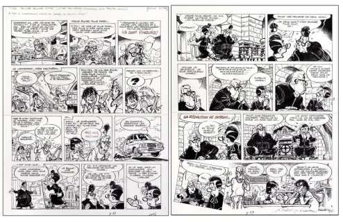 Walthéry-Laudec-Mittéï - Pauvre pauvre Mittéï, ensemble de deux planches…