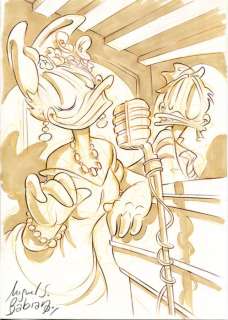 Miguel Sánchez Babiano | Daisy Duck, Donald Duck - Daisy holiday and Duck Basie - Signed Original Drawing by Miguel Sánchez Babiano - (2023) | Catawiki