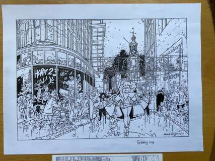 Franka - Originele tekening kerstkaart 2023 + kaart - (2022) | Catawiki