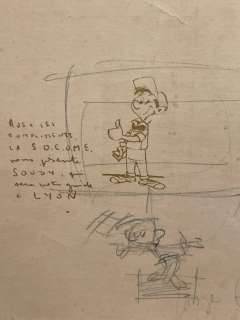 Franquin, André | Franquin, André - Crayonné original - Soudy - (1965) | Catawiki