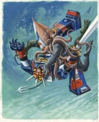 Masami Watanabe Hand-Drawn Color Illustration "Denshi Sentai Denziman" | Mandarake (Big Web)