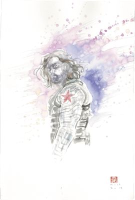 David Mack Hand-Drawn Color Illustration "Winter Soldier" | Mandarake (Big Web)