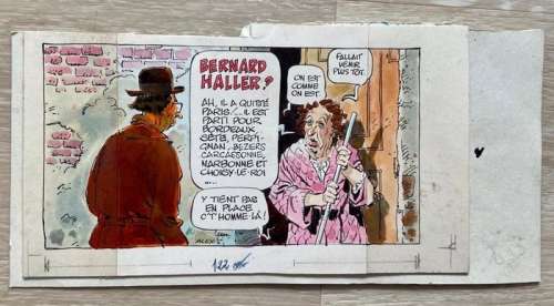 Alexis - 1 Original colour drawing - Bernard Haller ? - Pilote Mensuel 8 - 1975 | Catawiki