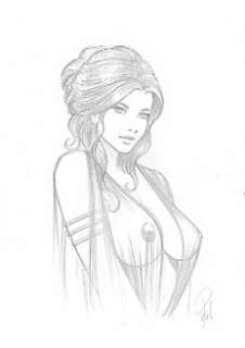 Laurent Paturaud - Pencil drawing - Succubes - Olympe | Catawiki