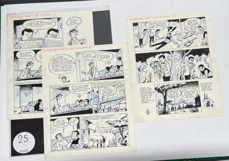 Pierre LACROIX. « La garden-party des Jumeaux ». Lot de 3… | misc / divers