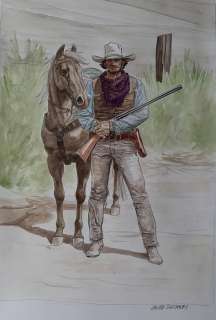 Zuccheri, Laura - 1 Original colour drawing - Blueberry - with his horse - 2024 | Catawiki