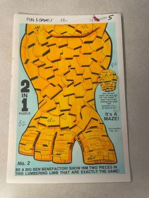 THING FANTASTIC FOUR fun games #12 art original comic color guide SPLASH 1980 | eBay US (Buy It Now)