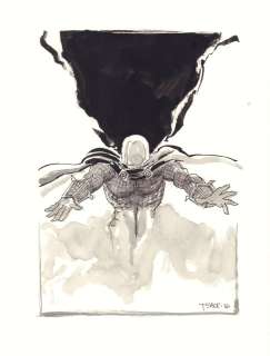 Tim Sale - Mysterio From Spider-Man Ink Wash Commission - 2016 Signed