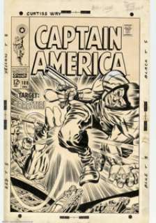 The "King" of Comics Strikes Again! Jack Kirby and Syd Shores - Original Cover Art for Captain - | Heritage