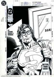 Kerry Gammill & Butch Guice - Original Cover Art to Action Comics #692 (DC, 1993). One of the most iconic -