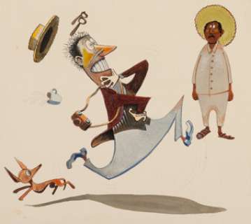 Virgil Partch (American, 1916-1984) Humor magazine cover Watercolor on board 8 x 9 inches (20.3 x 22.9 cm) -