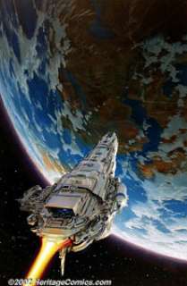 John Berkey - Original Art Painting "The Final Frontier" (undated). Hailed by many as the King of -
