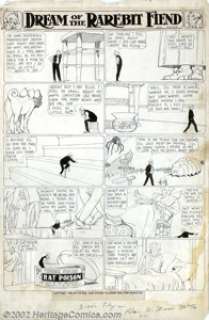 Winsor McCay - Original Comic Strip Art for Dream of the Rarebit Fiend (New York Herald Co., 1905). One of the - | Heritage