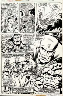 Jim Craig, Sam Grainger - what if? #6 p 10 semi-splash (entire ff origin being told by the watcher! ) 1977