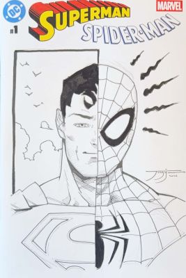 Superman Spider-Man #1 Sketch by Jorge Jimenez