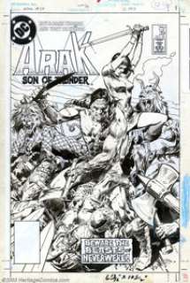 Tony DeZuniga - Original Cover Art for Arak Son of Thunder #39 (DC, 1984). By far, DC’s most successful barbarian - | Heritage