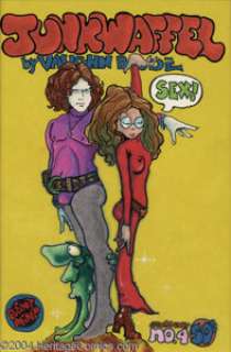Vaughn Bode - Junkwaffel #4 Cover Original Art (Print Mint, 1972). The late Vaughn Bode was well-known for his - | Heritage