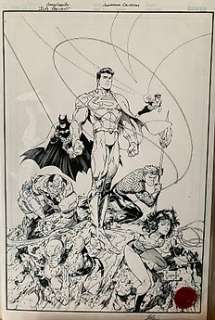 Jonathan Glapion (inker) - 1 Original cover - JLA - Justice League #3 - variant cover - 2012 | Catawiki