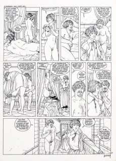 Juillard, André (Né En 1948) | JUILLARD, André Les 7 vies de l’Epervier Encre de chine pour la planch | Coutau Bégarie