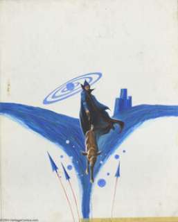 Jack Gaughan - "Moon of the Three Rings" Paperback Book Cover Original Art (Ace, 1966). Andre -