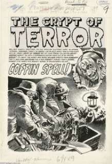 Jack Davis - Vault of Horror #38 Complete 7-page Story "Coffin Spell" Original Art (EC, 1954). To quote - | Heritage