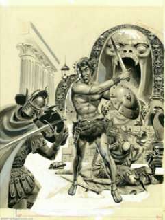 Wally Wood - "The Return of Conan" Hardback Book Cover Original Art (Gnome Press, 1957). The Barbarian - | Heritage