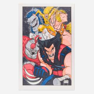 Ryan Gary Browne, Wolverine, Sabretooth, Wild Child, Beast, & Colossus Original Art (Marvel, 2020) | Landry Pop Auctions