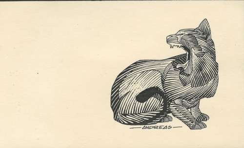 Andreas | Illustration Ã  l’encre de Chine sur carton… | Millon