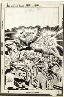 Jack Kirby and Frank Giacoia - The Champions #6 Cover Original Art (Marvel, 1976). The House of Ideas does it -