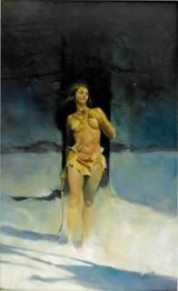 Jeff Jones - "Snow Queen" Painting Original Art (undated). This sublime, sensuous, full-length -