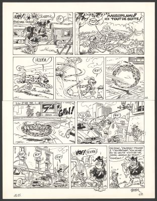 Batem | Le Marsupilami - C’est quoi ce cirque !? (T.15) - Planche originale n°01 | Daniel Maghen